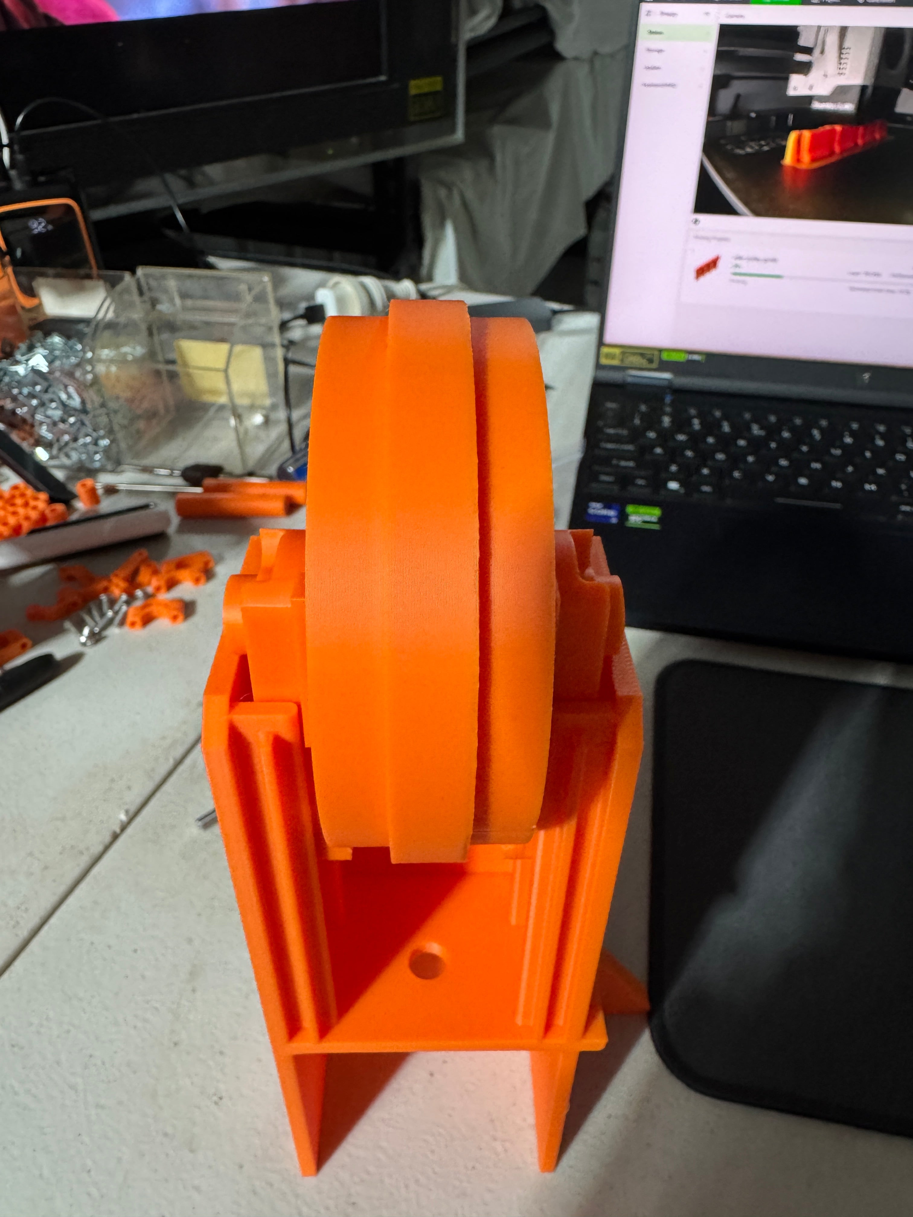 CAT 390F Track Tensioner Pulley (Idler Wheel) - 3D Printed (1/8 Scale)